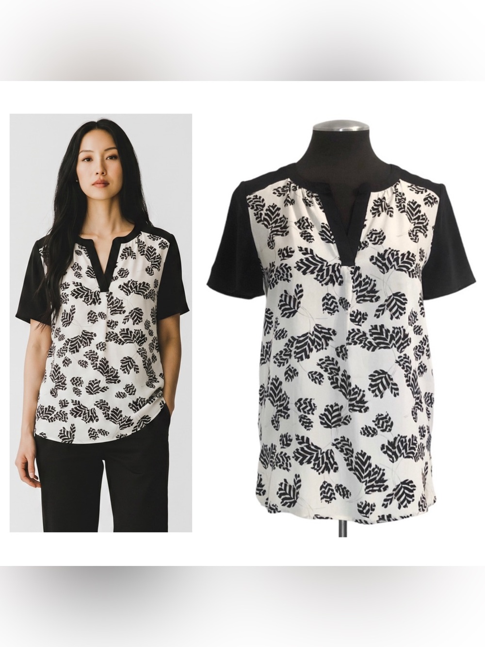 🆕 Marc Jacobs - Silk Striped Floral Tulip Print Short Sleeve Top - Size 0
